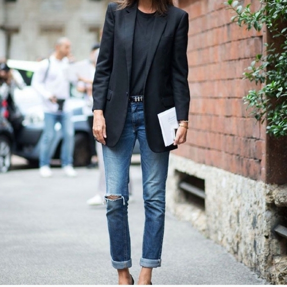 Club Monaco Collection Blazer Sz 4 Black - Picture 1 of 8